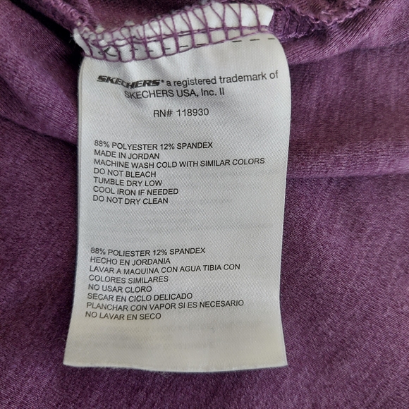 Skechers GO DRI SWIFT Long Sleeve Tunic Top Purple Heathered M - Picture 6 of 7